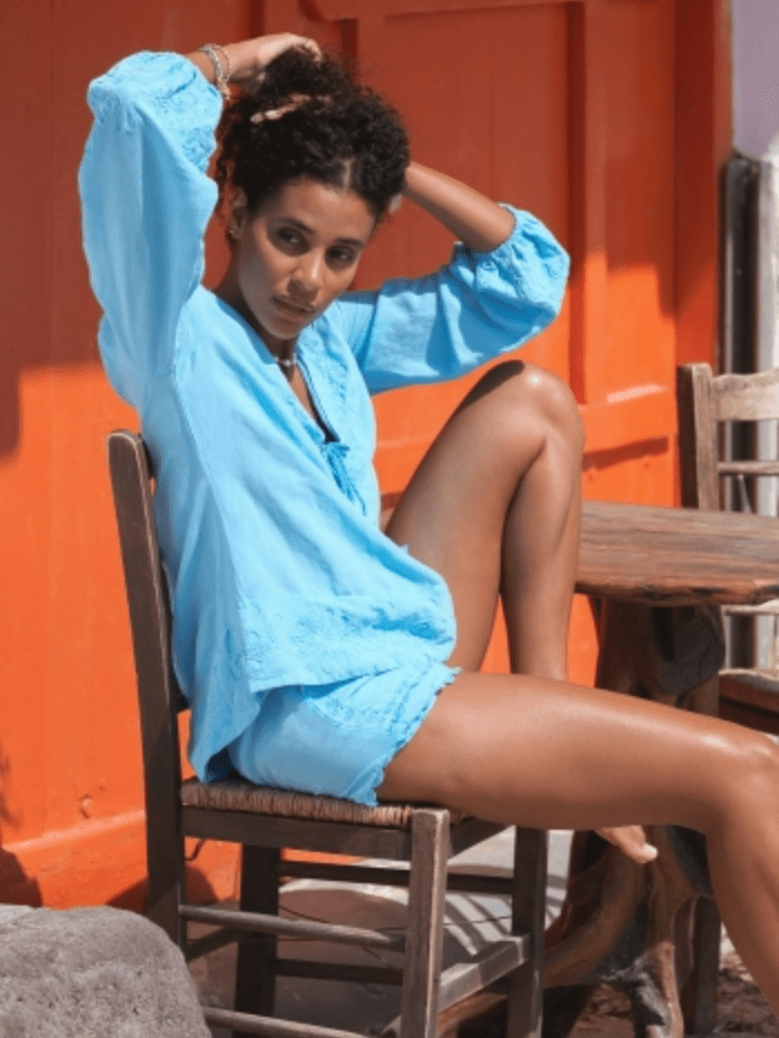 Pranella Beachwear Pranella IZZIE Neon Blue Shorts izzi-of-baslow