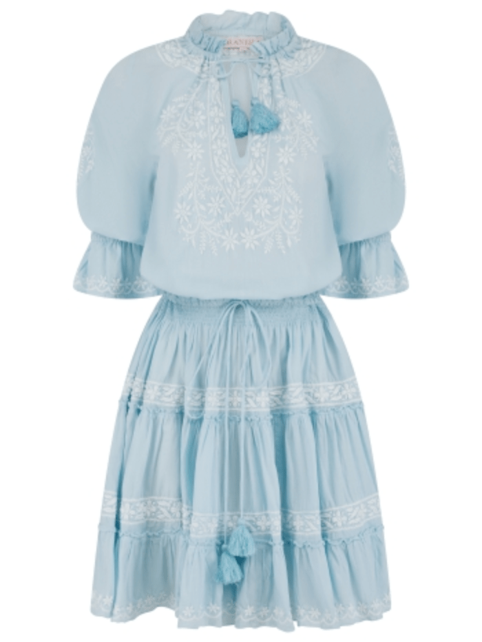 Pranella-AMAR-Mini-Dress-In-Sky-Blue-And-White izzi-of-baslow