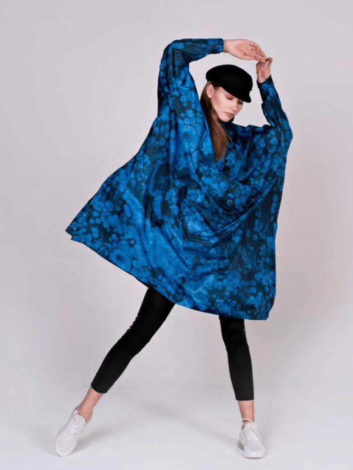 Rain Kiss Coats and Jackets One Size RainKiss Blue Bubbles Rain Poncho izzi-of-baslow