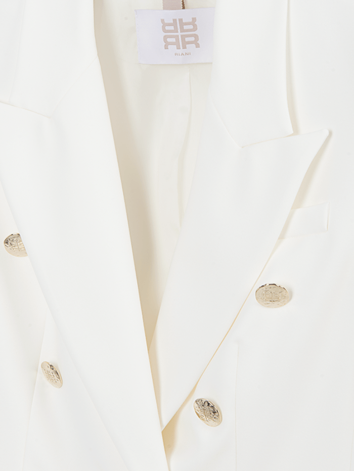 Riani Coats and Jackets Riani Off White Blazer With Gold Buttons 431290-3987 Col 110 izzi-of-baslow