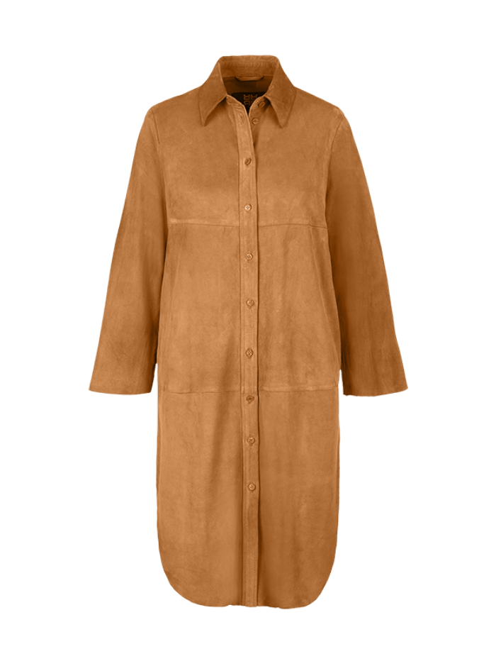 Riani Coats &amp; Jackets Riani Goat Suede Shirt Dress 376020 9002 Col 530 izzi-of-baslow