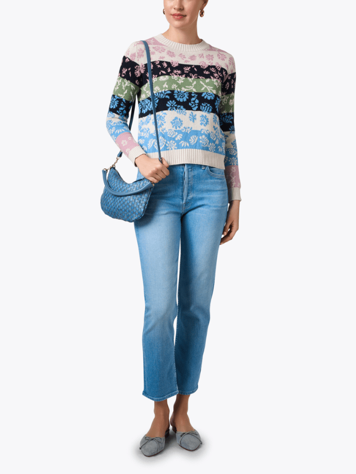 Weekend-By-Max-Mara-FLERES-Multi-Floral-Stripe-Sweater-2415361191600 Col 001-of-baslow