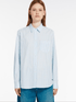 Weekend By Max Mara Tops UK 6 Weekend By Max Mara VIGLIO Striped Blue Straight Fit Shirt 2415111211600 Col 034 izzi-of-baslow