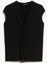 Weekend By Max Mara Tops Weekend By Max Mara NEGOZI Black Lyocell Jersey Top 24159411426 Col 01 izzi-of-baslow