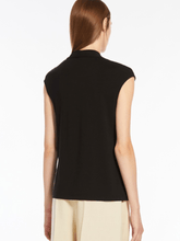 Weekend By Max Mara Tops Weekend By Max Mara NEGOZI Black Lyocell Jersey Top 24159411426 Col 01 izzi-of-baslow