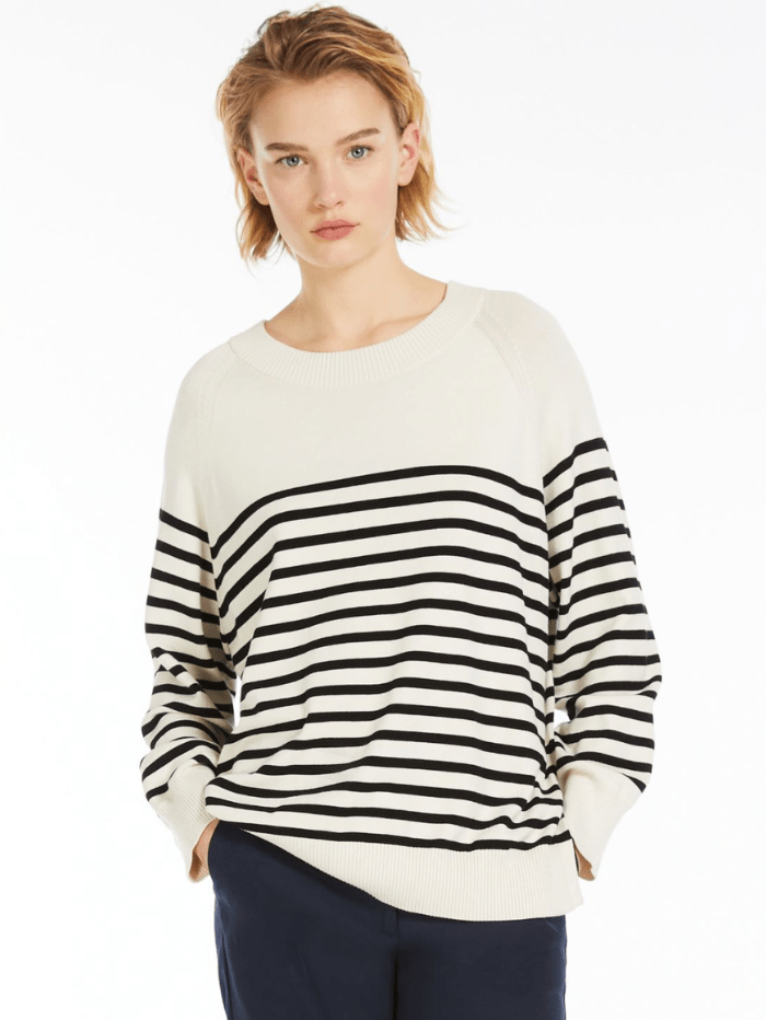 Weekend By Max Mara Tops Weekend By Max Mara PEPATO Striped Viscose Sweater 2415361061600 Col 013 izzi-of-baslow