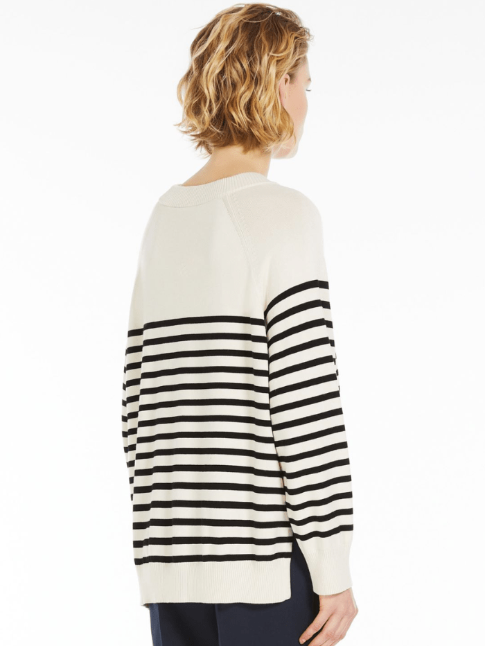 Weekend By Max Mara Tops Weekend By Max Mara PEPATO Striped Viscose Sweater 2415361061600 Col 013 izzi-of-baslow