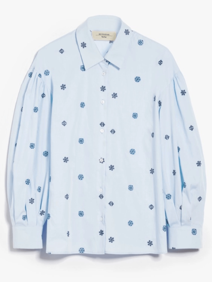 Weekend-By-Max-Mara-VILLAR-Embroidered-Cotton-Shirt-In-Blue 2415111052600 Col 002 izzi-of-baslow