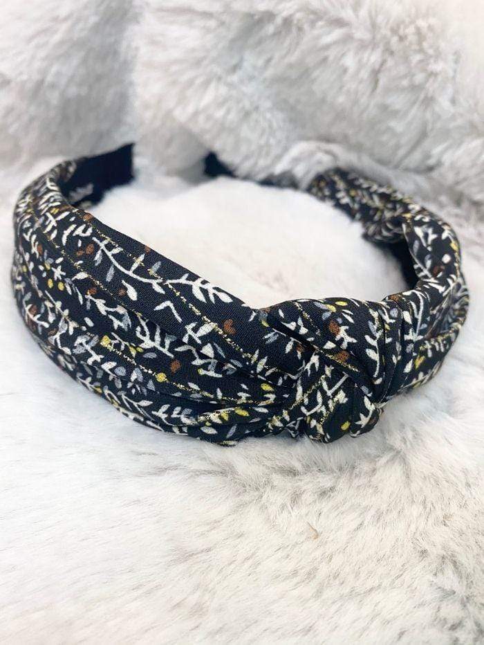 Black Colour Accessories One Size Black Colour Hair Band Sadie Black Print 2047 izzi-of-baslow
