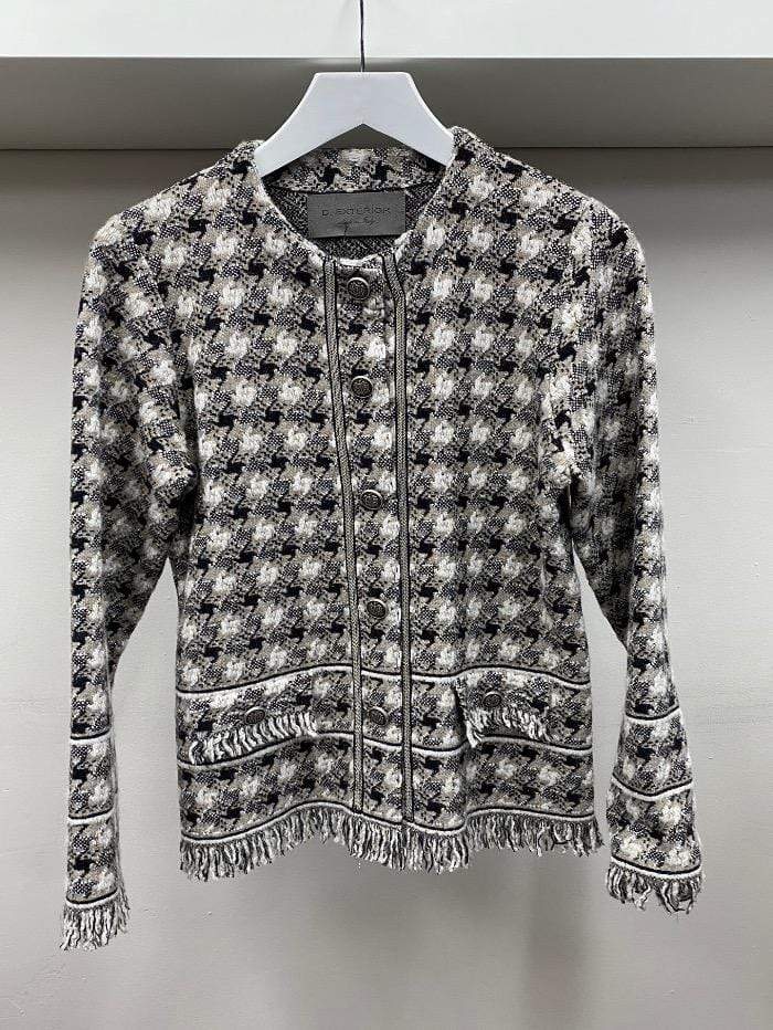 D.Exterior Coats & Jackets D.Exterior Beige/Multi Knitted Jacket 49407 12RES izzi-of-baslow