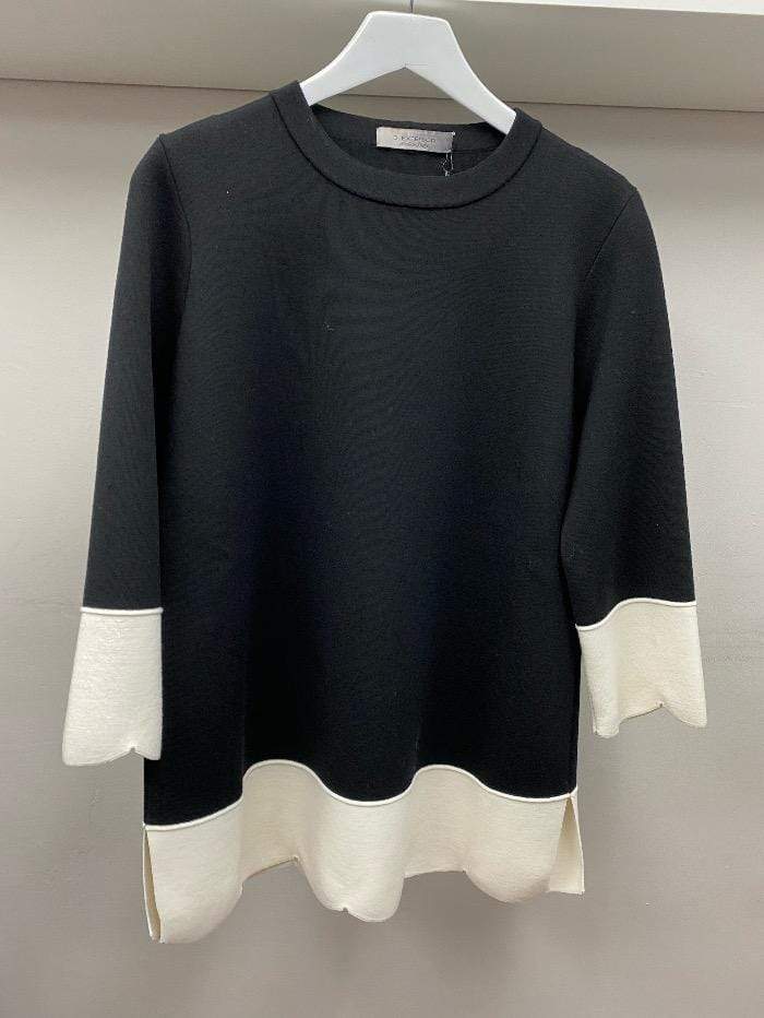 D.Exterior Coats & Jackets D.Exterior Black/Off White Jumper 49382 NERO/NEVE izzi-of-baslow