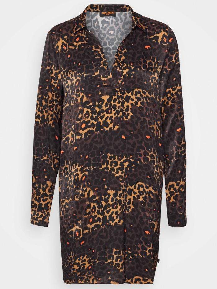 Frieda & Freddies Dresses Frieda & Freddies Animal Print Shirt Dress 3103 Col 850 izzi-of-baslow