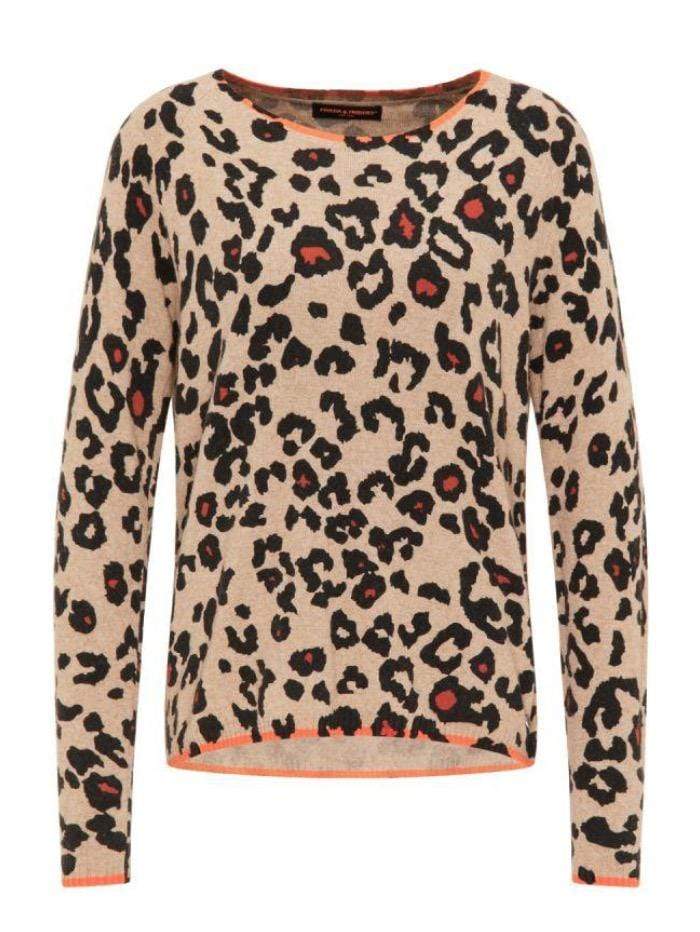 Frieda & Freddies Knitwear Frieda & Freddies Animal Print Jumper 3316 Col 850 izzi-of-baslow