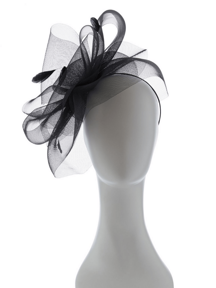 Gina Bacconi Accessories One Size Gina Bacconi Mariel Mesh Fascinator Black SSS1288 BK izzi-of-baslow