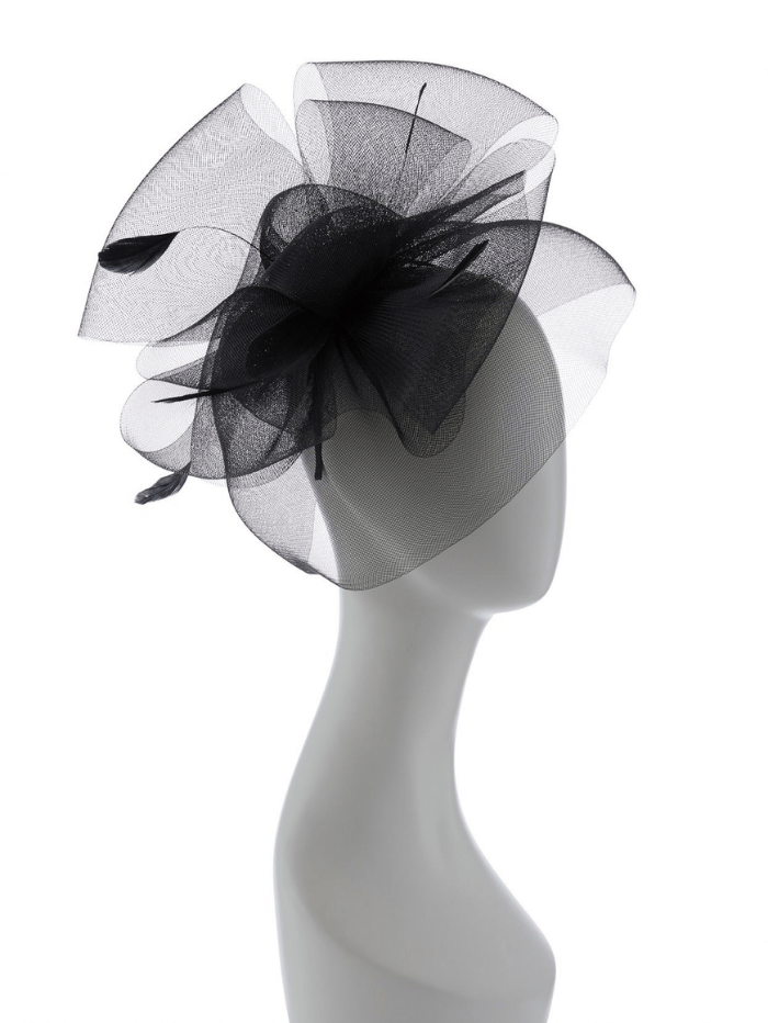 Gina Bacconi Accessories One Size Gina Bacconi Mariel Mesh Fascinator Black SSS1288 BK izzi-of-baslow