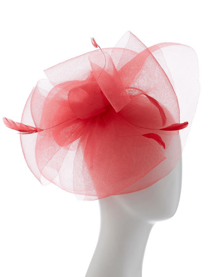 Gina Bacconi Accessories One Size Gina Bacconi Mariel Mesh Fascinator Dark Pink SBZ5745 ORD izzi-of-baslow