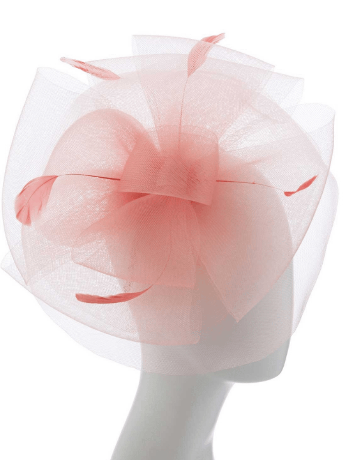 Gina Bacconi Accessories One Size Gina Bacconi Mariel Mesh Fascinator Light Pink SSS1288 izzi-of-baslow