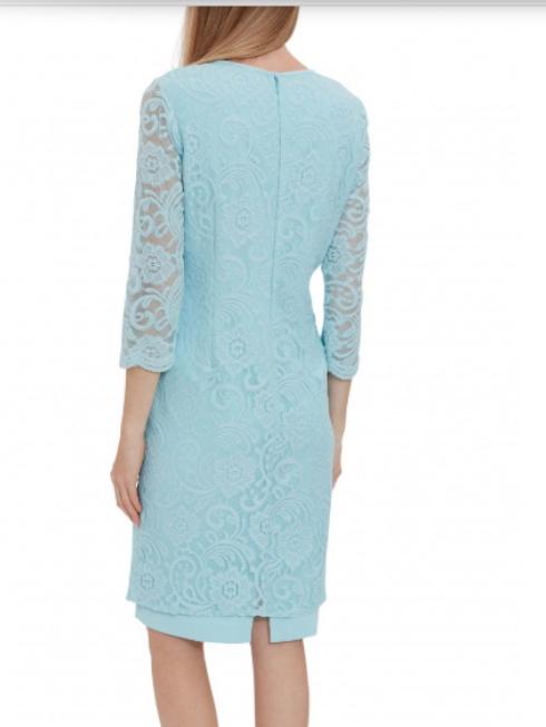 Gina Bacconi Dresses Gina Bacconi Clarabelle Lace Dress Ice Blue SBZ5651 izzi-of-baslow