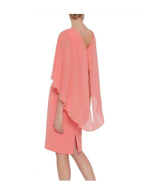 Gina Bacconi Dresses Gina Bacconi Dress With Chiffon Cape Dahlia SSS1084 izzi-of-baslow