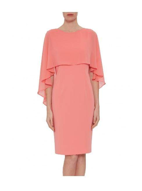 Gina Bacconi Dresses Gina Bacconi Dress With Chiffon Cape Dahlia SSS1084 izzi-of-baslow