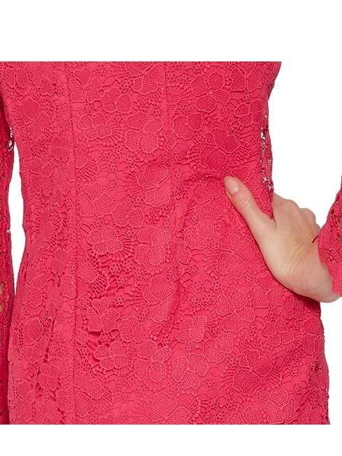 Gina Bacconi Dresses Gina Bacconi Summer Lace And Crepe Dress Fuchsia Rose SSS1001 izzi-of-baslow