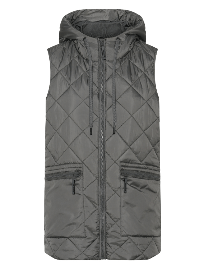 Ilse Jacobsen Coats and Jackets Ilse Jacobsen Dark Grey Padded Gilet 10 AERIAL04 033 izzi-of-baslow