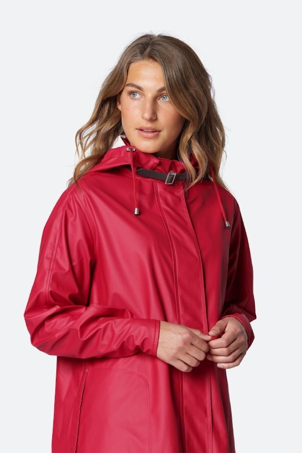 Ilse Jacobsen Coats and Jackets Ilse Jacobsen Deep Red Raincoat RAIN71 303 izzi-of-baslow
