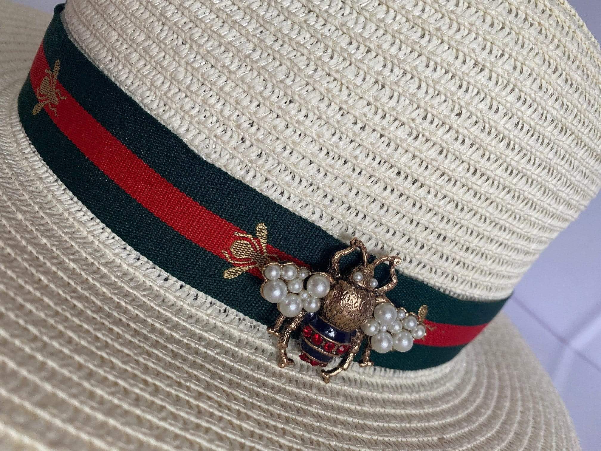 Izzi Hats Accessories Izzi Accessories Fedora Cream Bee Hat SH374 izzi-of-baslow