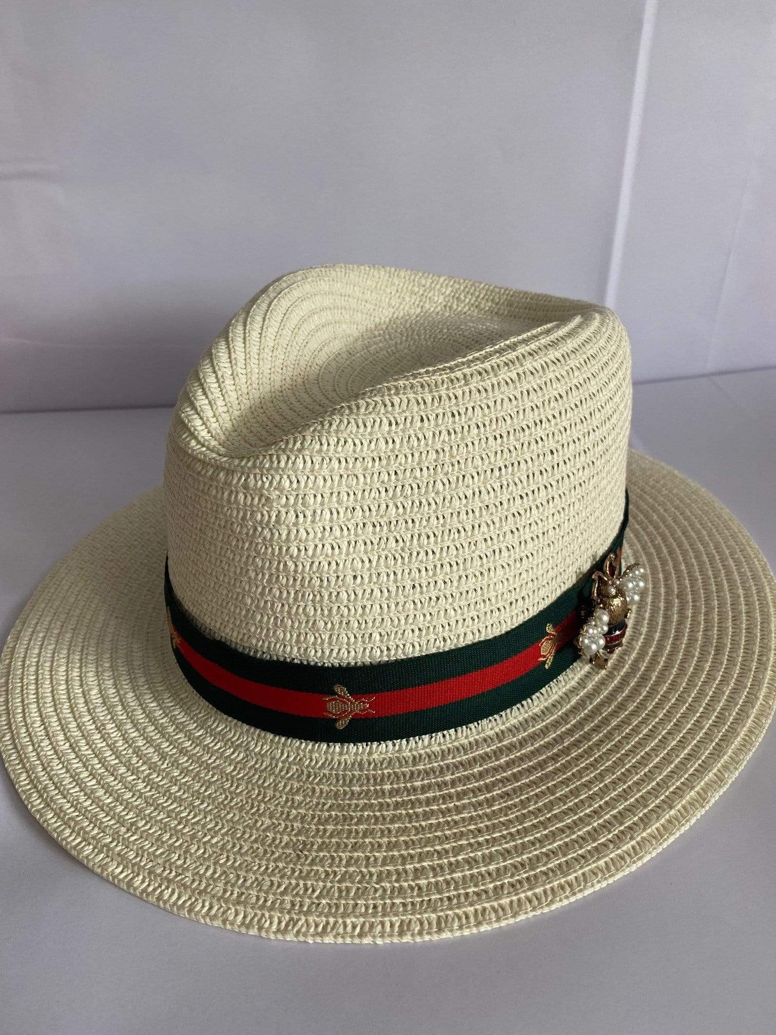 Izzi Hats Accessories Izzi Accessories Fedora Cream Bee Hat SH374 izzi-of-baslow