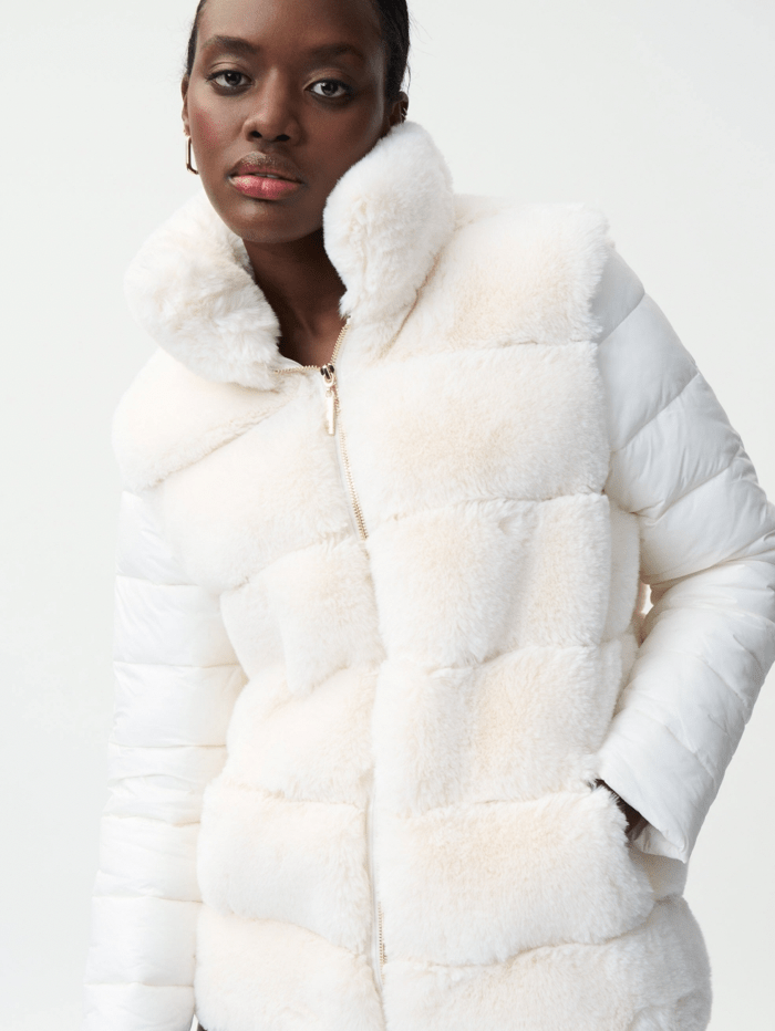 Padded fur coat womens sales