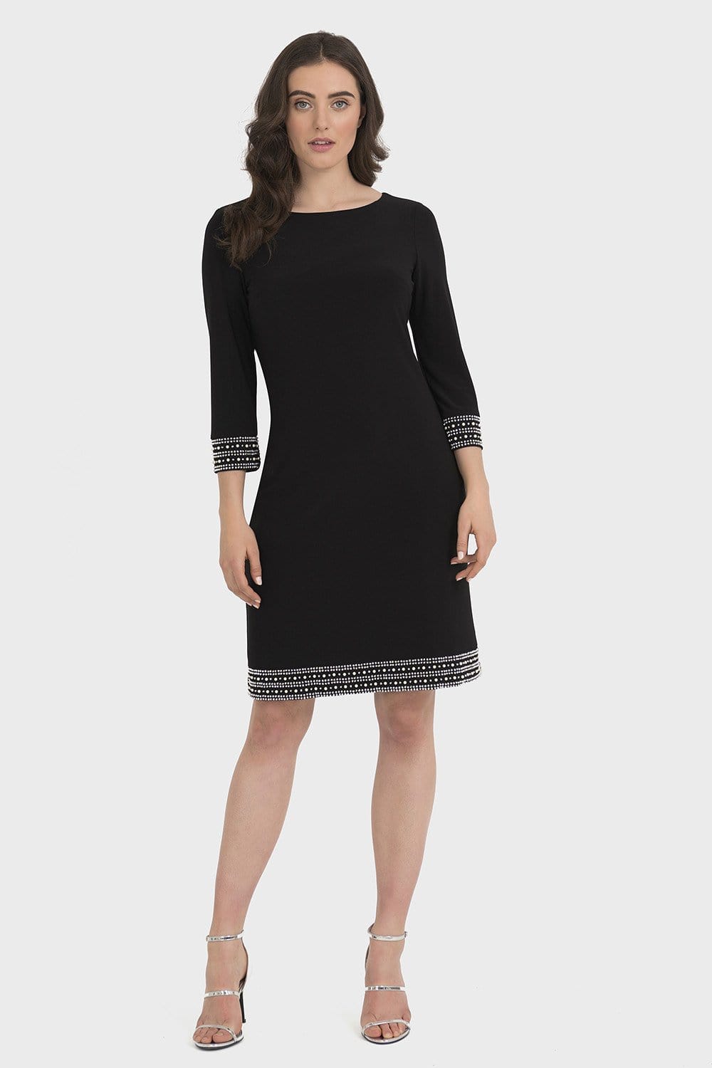 Joseph Ribkoff Black Dress With Pearls 194009 11 Izzi of Baslow Joseph Ribkoff Black Dress With Pearls 194009 11 Izzi of Baslow