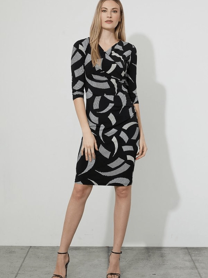 Joseph Ribkoff T Abstract Wrap Dress 223233 110 – Izzi of Baslow
