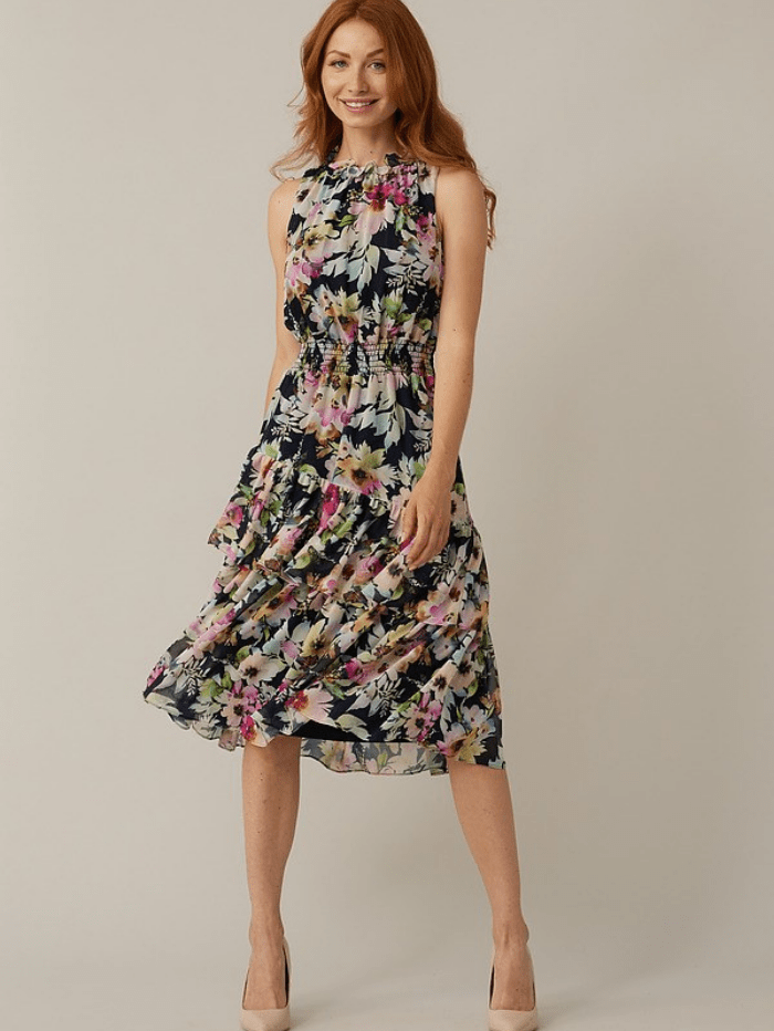 Joseph Ribkoff Floral Halter Dress 221334 3316 (A) – Izzi of Baslow