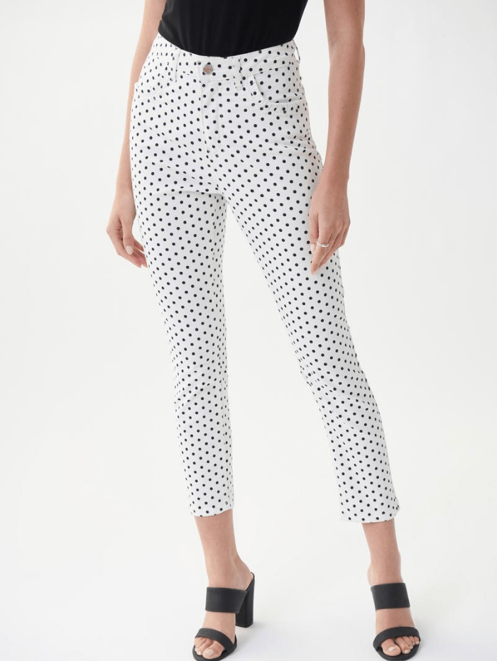 Joseph Ribkoff Jeans Joseph Ribkoff White Polka Dot Jeans 222919 1846 izzi-of-baslow