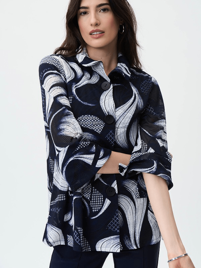 Joseph Ribkoff Knitwear Joseph Ribkoff Swirl Print Jacket 231244 1848 izzi-of-baslow