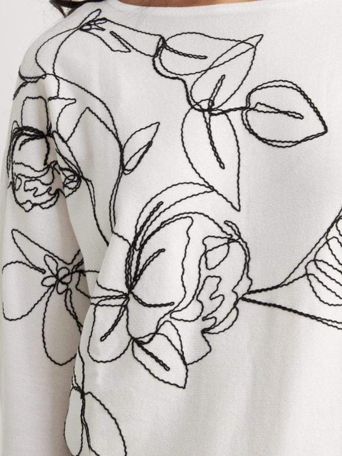 Joseph Ribkoff Tops Joseph Ribkoff White With Black Knit 211938 1846 izzi-of-baslow