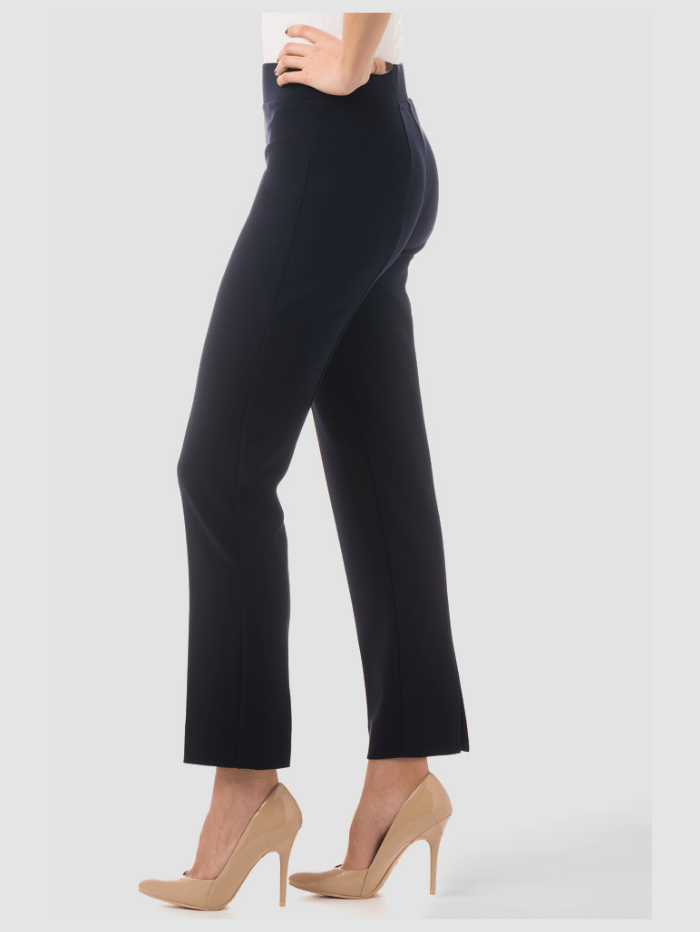 Joseph Ribkoff Trousers Joseph Ribkoff Cropped Flared Leg Trousers Navy 143105P 2166 (A) izzi-of-baslow