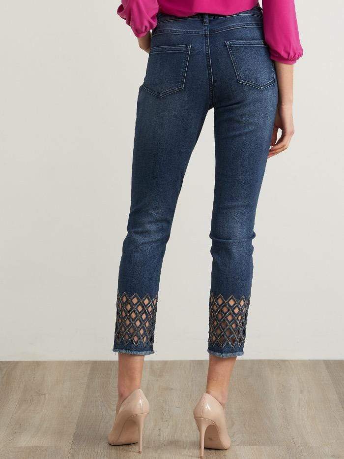 Joseph Ribkoff Trousers Joseph Ribkoff Jean With Cut Out Detail 211967 3699 izzi-of-baslow