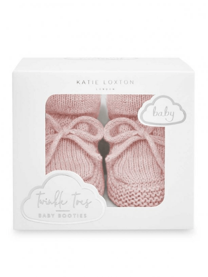 Katie Loxton Accessories One Size Katie Loxton Pink Knitted Baby Booties BA0075 izzi-of-baslow