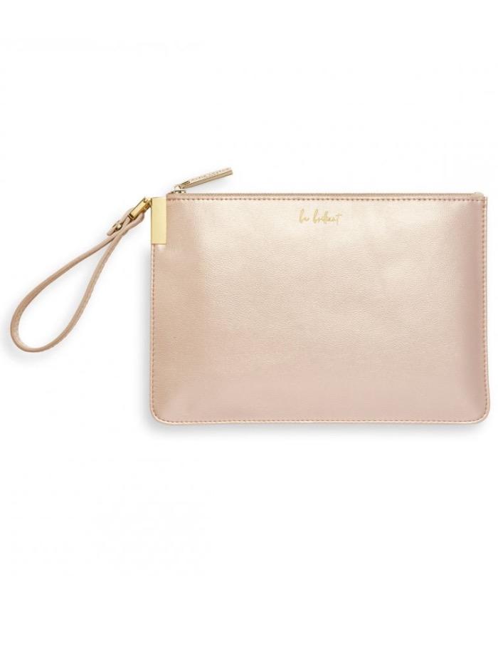 Katie Loxton Gifts One Size Katie Loxton Be Brilliant Gold Secret Message Pouch KLB621 S izzi-of-baslow