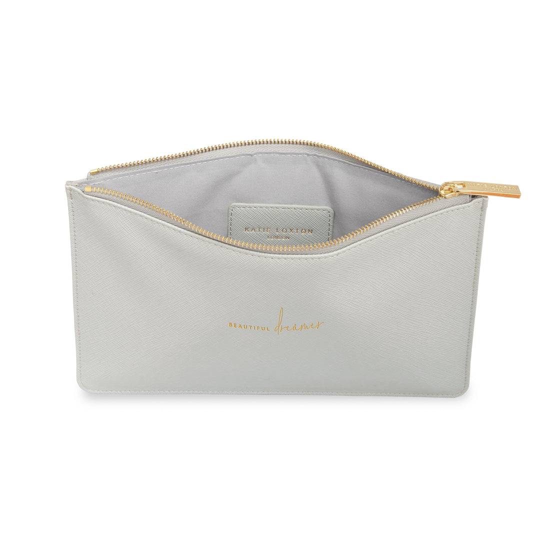 Katie Loxton Gifts One Size Katie Loxton Beautiful Dreamer Perfect Pouch in Pale Grey KLB753 izzi-of-baslow