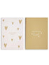 Katie Loxton Gifts One Size Katie Loxton Duo Pack Notebooks in Pink & Gold KLST063 izzi-of-baslow