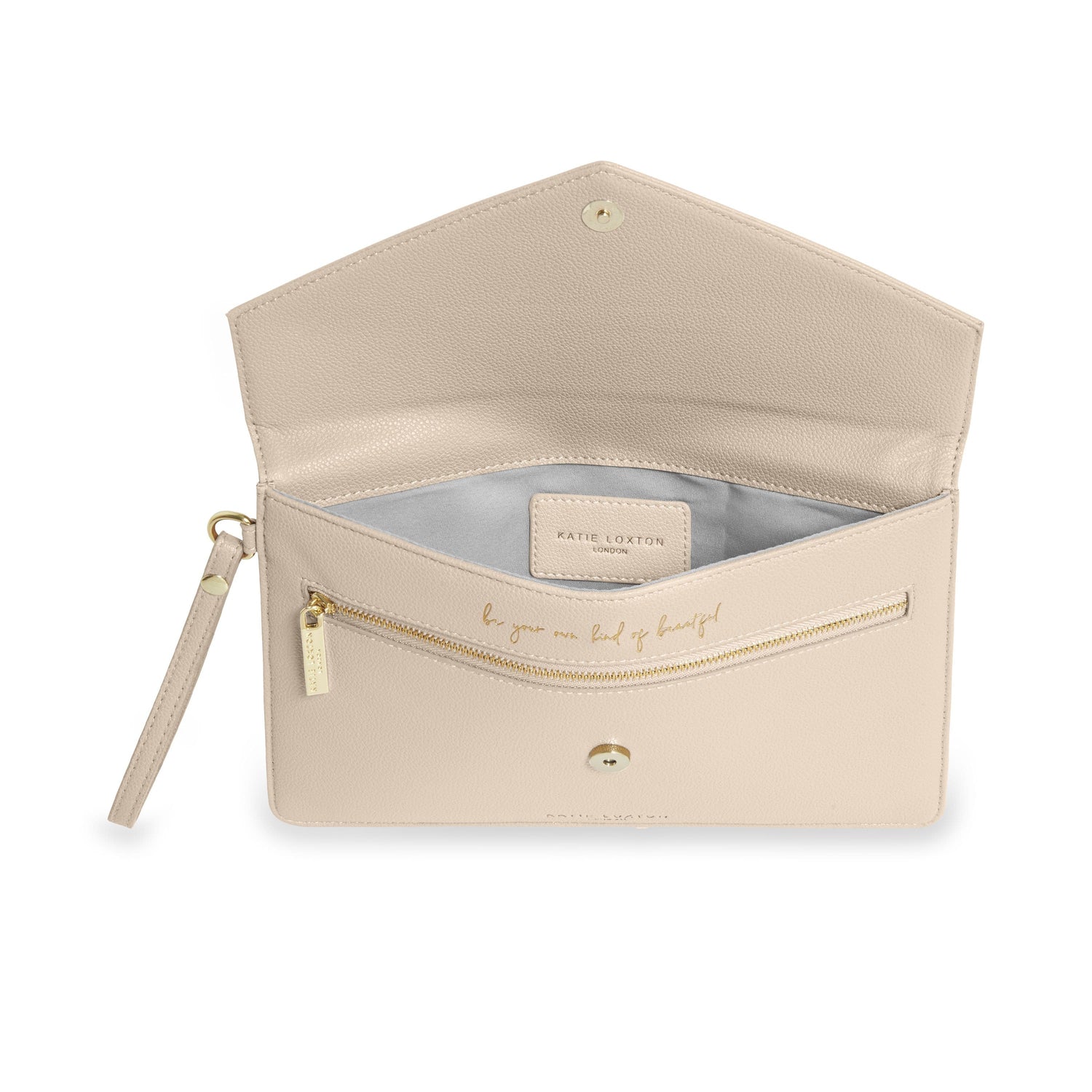 Katie Loxton Gifts One Size Katie Loxton Esme Envelope Nude Pink Clutch Bag KLB797 izzi-of-baslow
