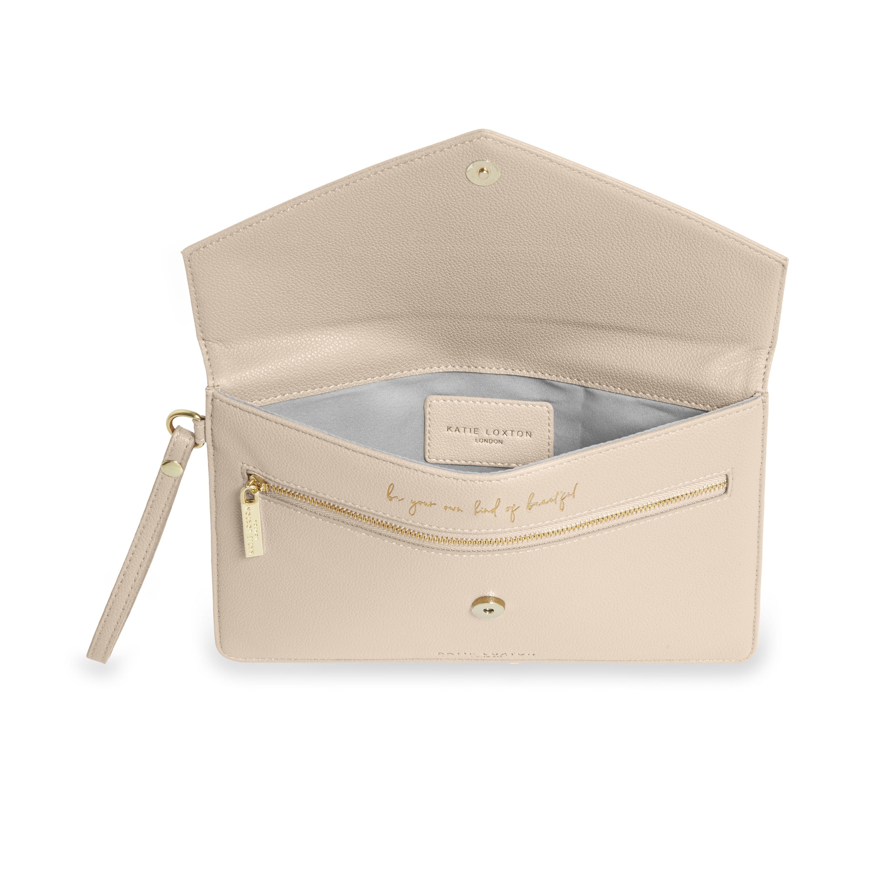 Katie Loxton Gifts One Size Katie Loxton Esme Envelope Nude Pink Clutch Bag KLB797 izzi-of-baslow
