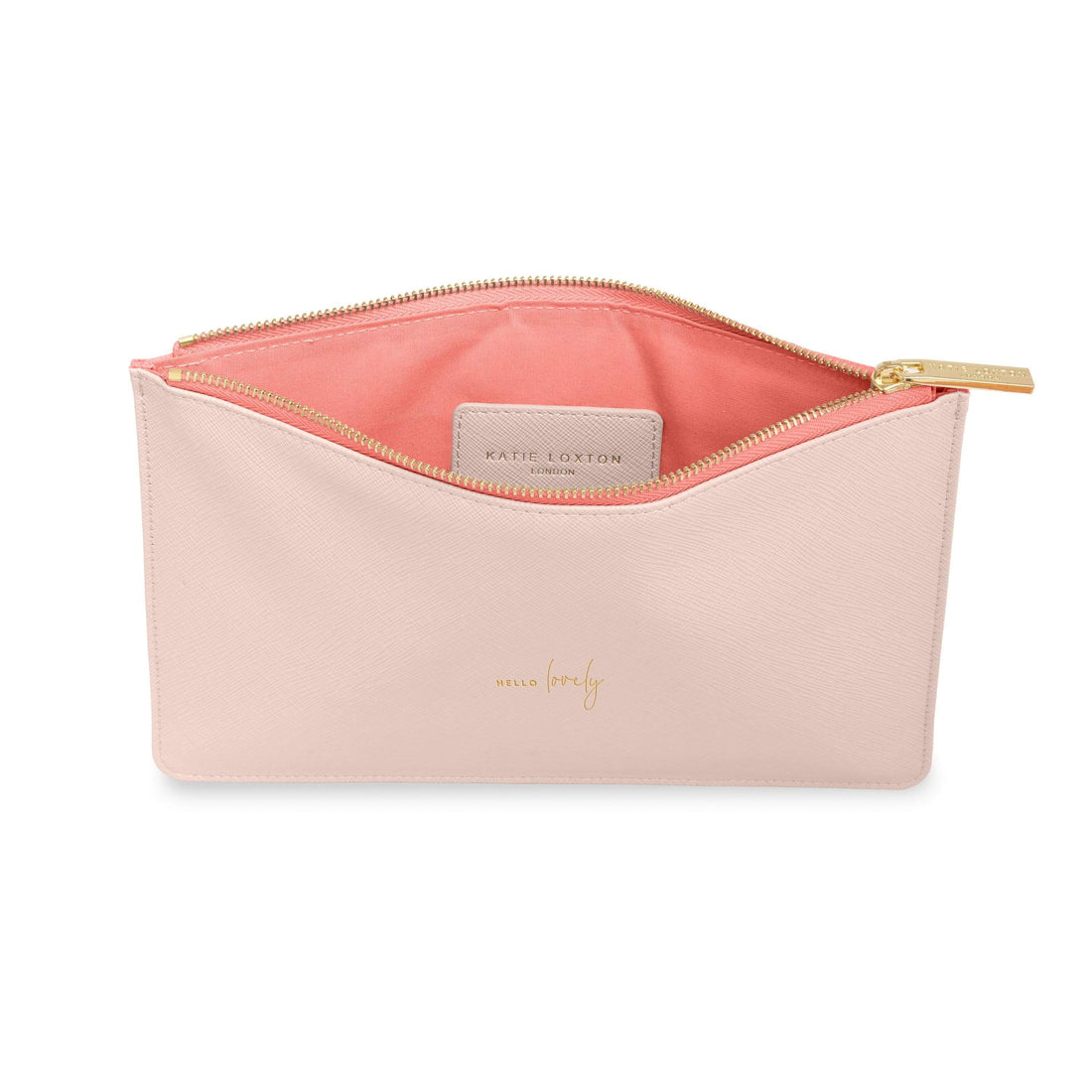 Katie Loxton Gifts One Size Katie Loxton Hello Lovely Colour Pop Perfect Pouch in Pale Pink KLB748 izzi-of-baslow