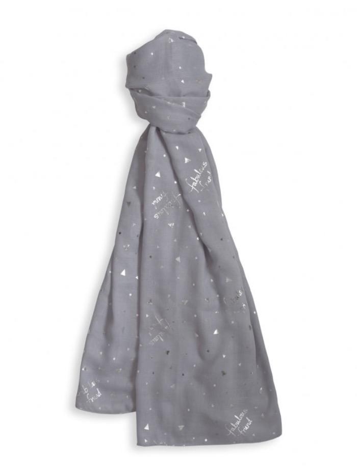 Katie Loxton Gifts One Size Katie Loxton Soft Fabulous Friend Scarf Pale Grey KLS096 izzi-of-baslow