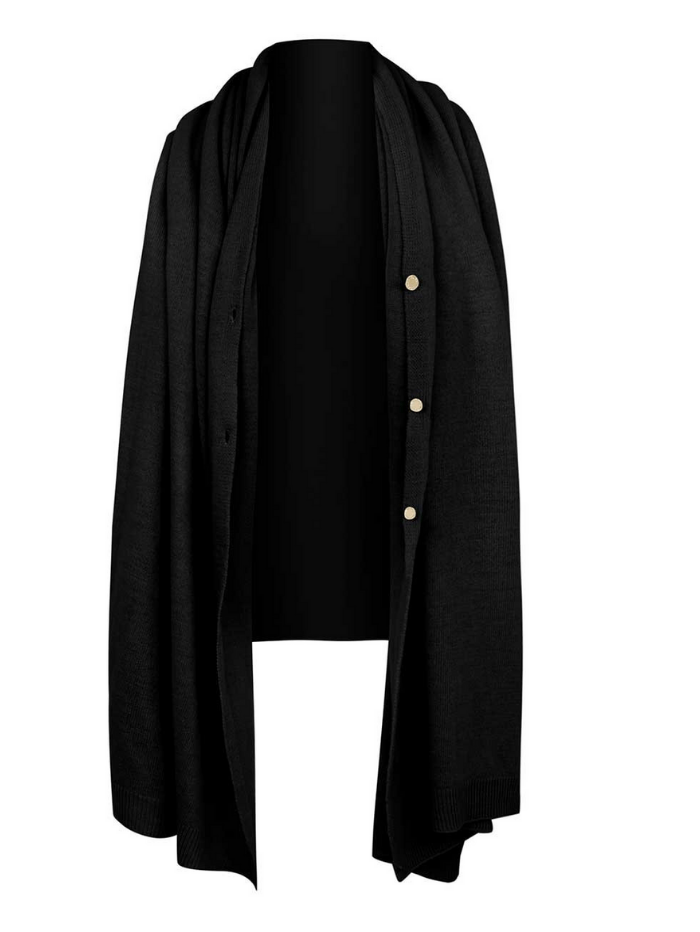 Katie Loxton Knitwear One Size Katie Loxton Eve Multiway Poncho Black KLS265 izzi-of-baslow