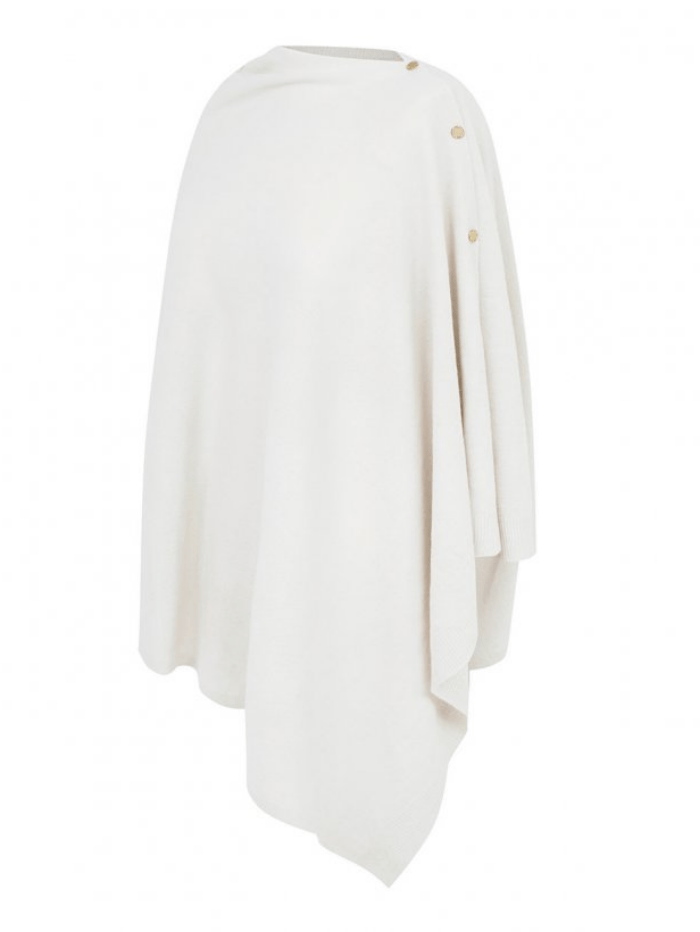 Katie Loxton Knitwear One Size Katie Loxton Eve Multiway Poncho White KLS331 izzi-of-baslow