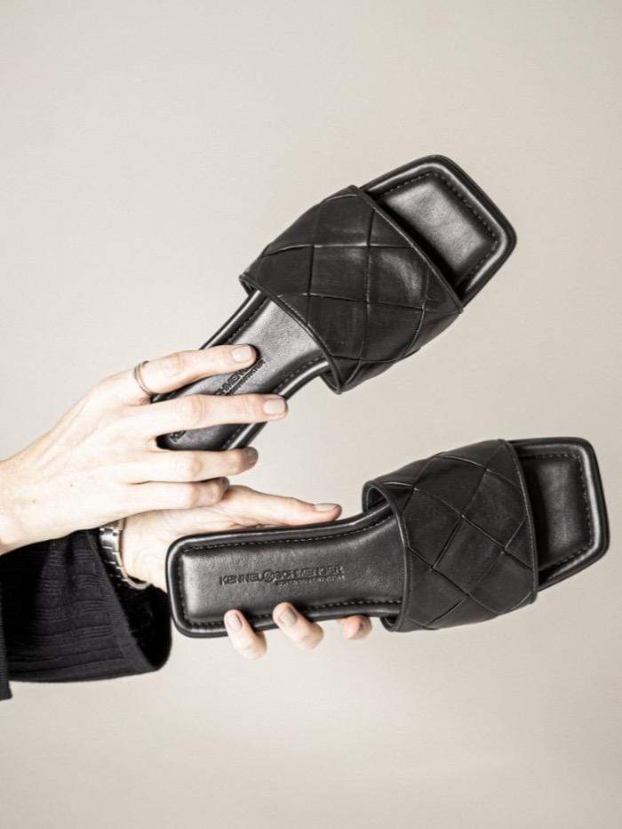 Kennel & Schmenger Shoes Kennel and Schmenger Bali Black Backless Mule 51-38020-310 izzi-of-baslow