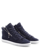 Kennel & Schmenger Shoes Kennel and Schmenger Ocean Navy and White Soft Nubuck Hi Top Trainer 51-15750-659-001 izzi-of-baslow